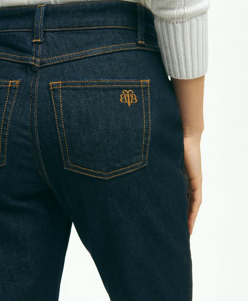 Slim Straight Leg 5-Pocket Denim Jeans, image 4