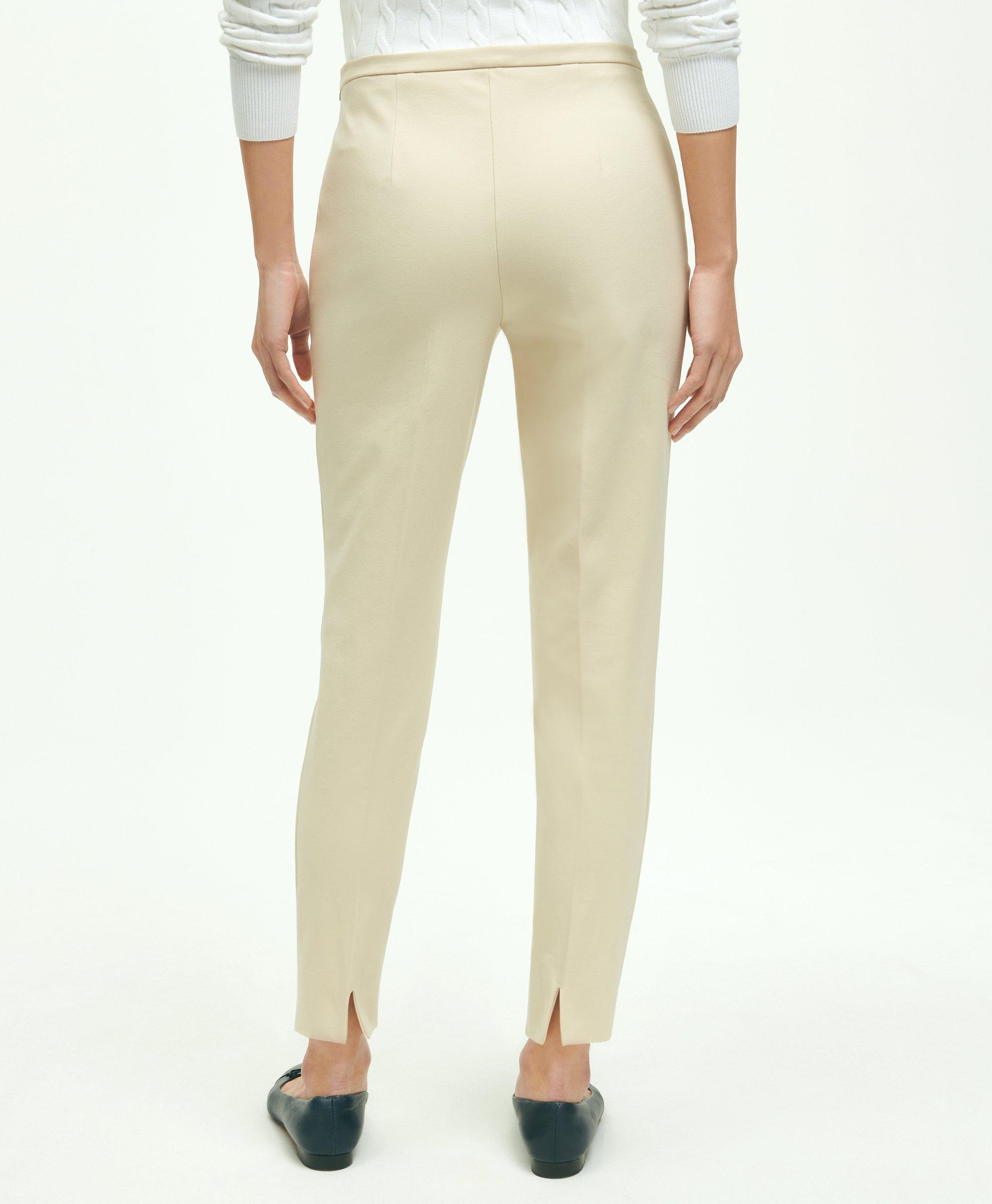 Viscose Knit Side Zip Pant in Black main image 0