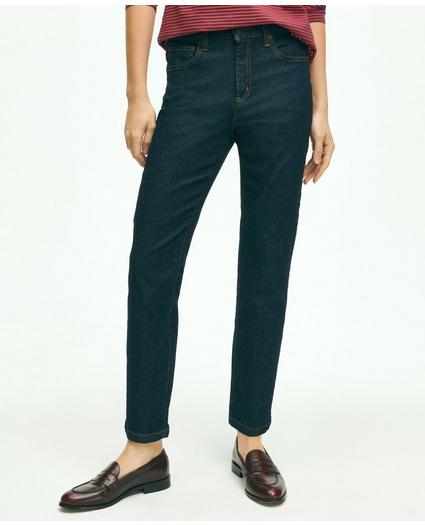 Stretch Cotton Slim-Straight Cropped Denim Jeans, image 1