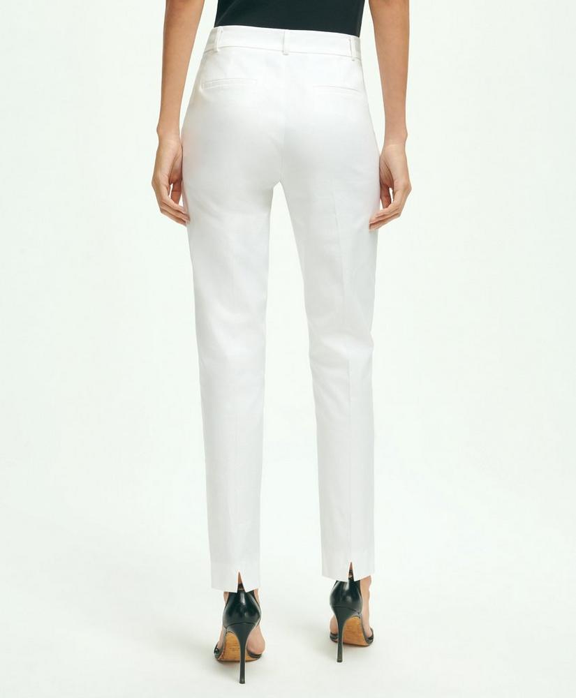 Stretch Cotton Pinpoint Oxford Cropped Pants, image 5