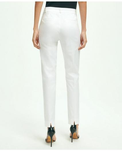 Stretch Cotton Pinpoint Oxford Cropped Pants, image 5