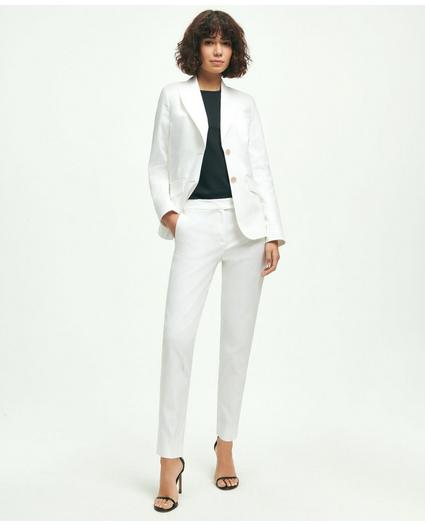 Stretch Cotton Pinpoint Oxford Cropped Pants, image 4