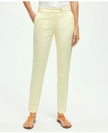 Stretch Cotton Pinpoint Oxford Cropped Pants, image 1