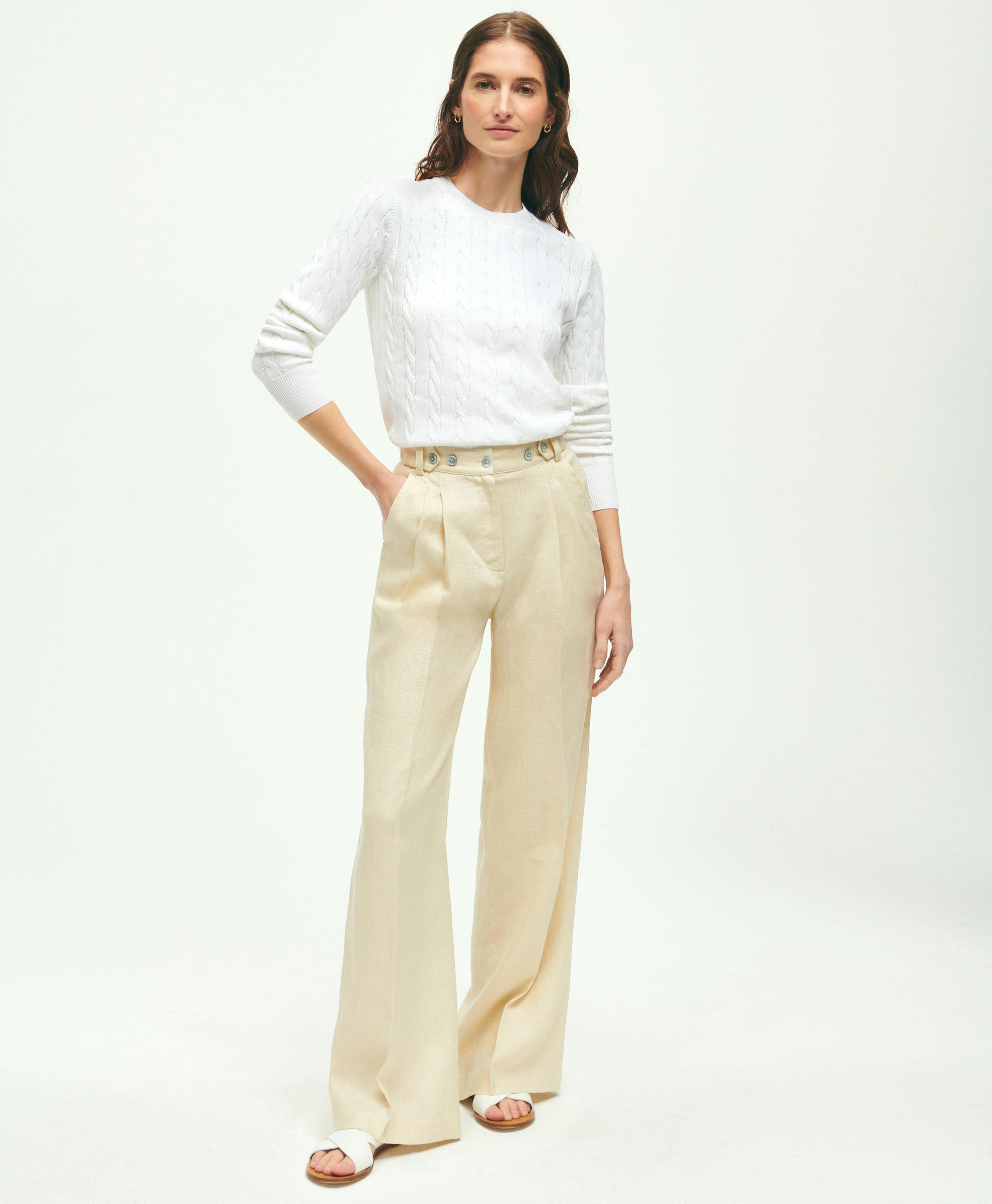 Women's Margaret M, Wide Leg and Wide Waistband Fashion Pant