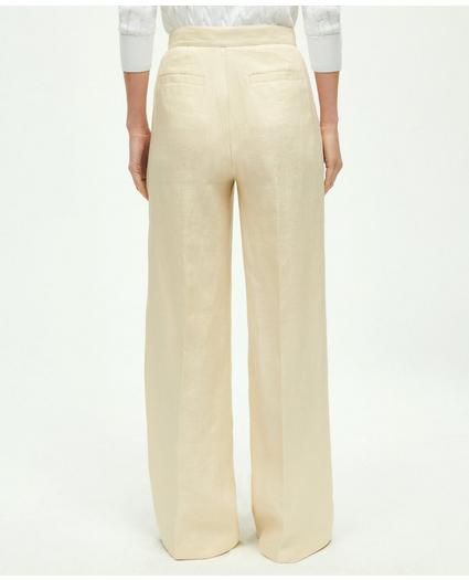Linen Wide Leg Pleated Pants, image 3