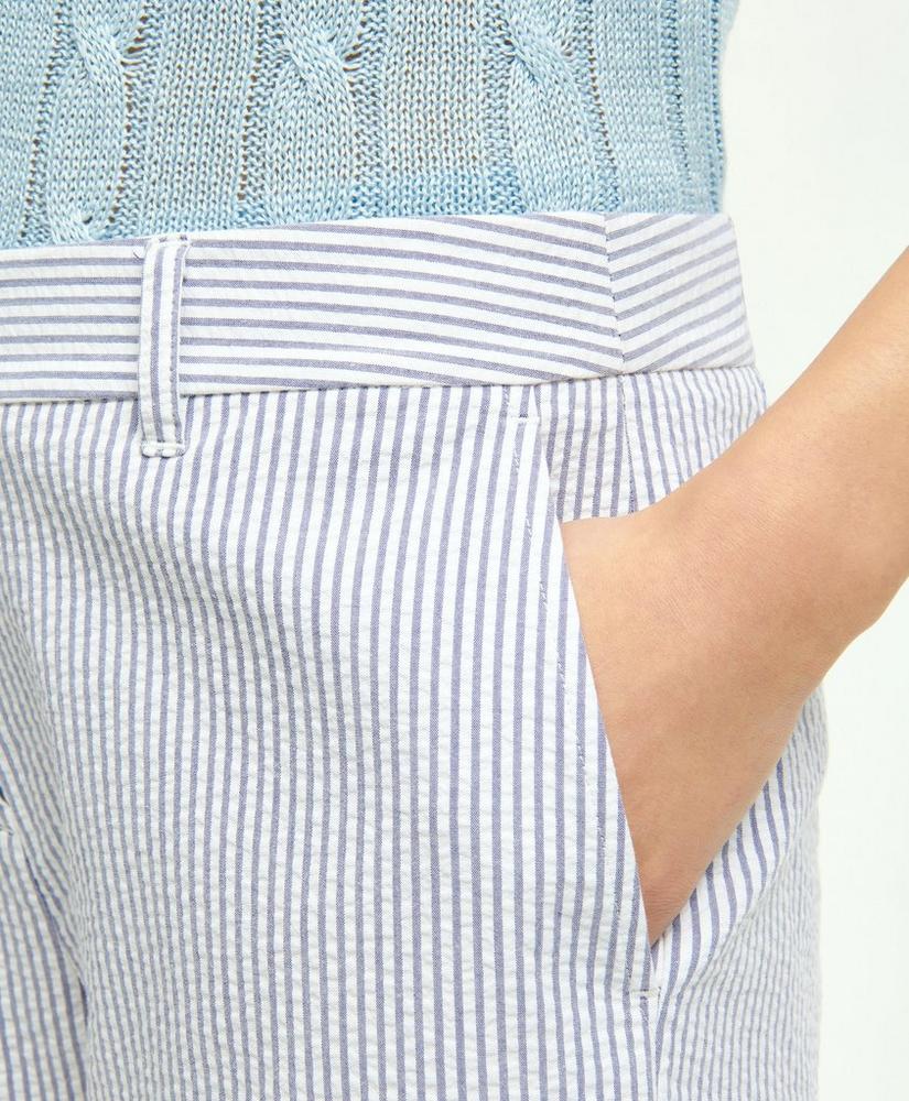 Stretch Cotton Seersucker Shorts, image 4