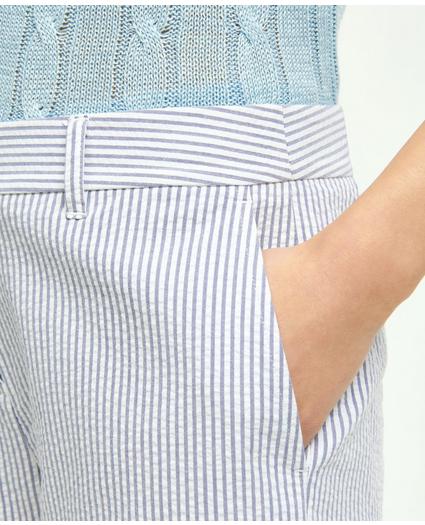 Stretch Cotton Seersucker Shorts, image 4