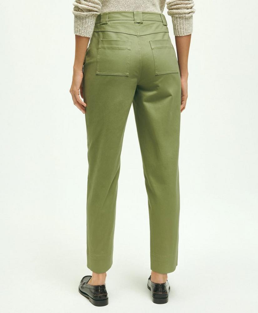 Stretch Cotton Relaxed Utility Pants, image 3