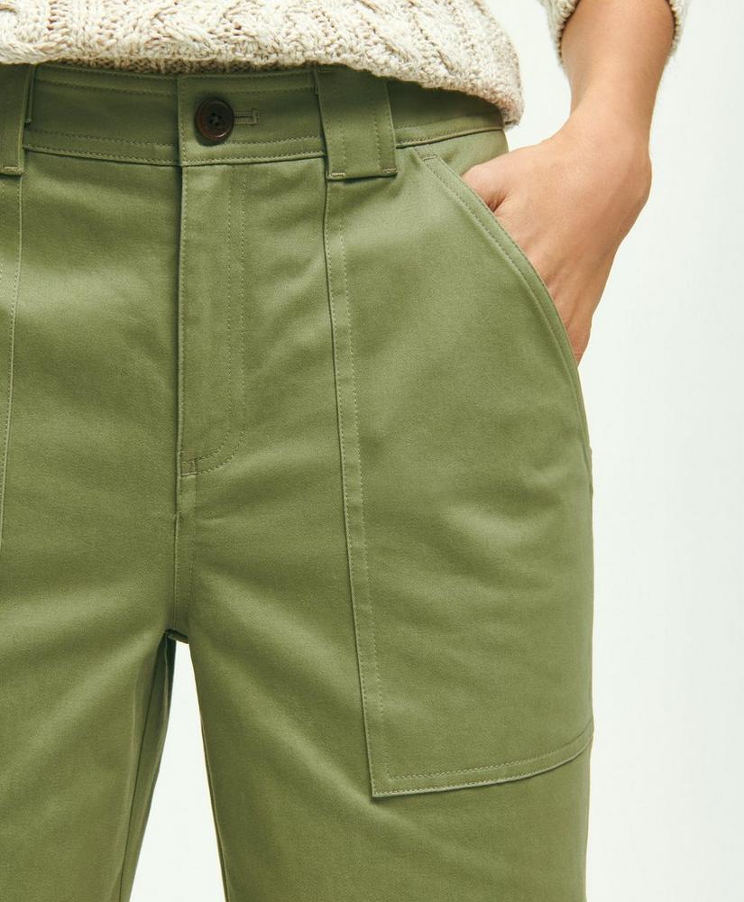 Stretch Cotton Relaxed Utility Pants, image 4