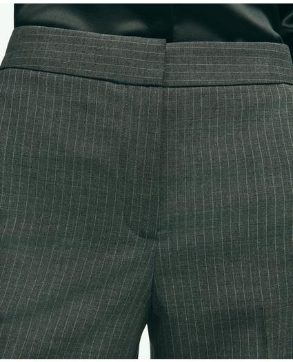Stretch Wool Pinstripe Wide Leg Trouser, image 4