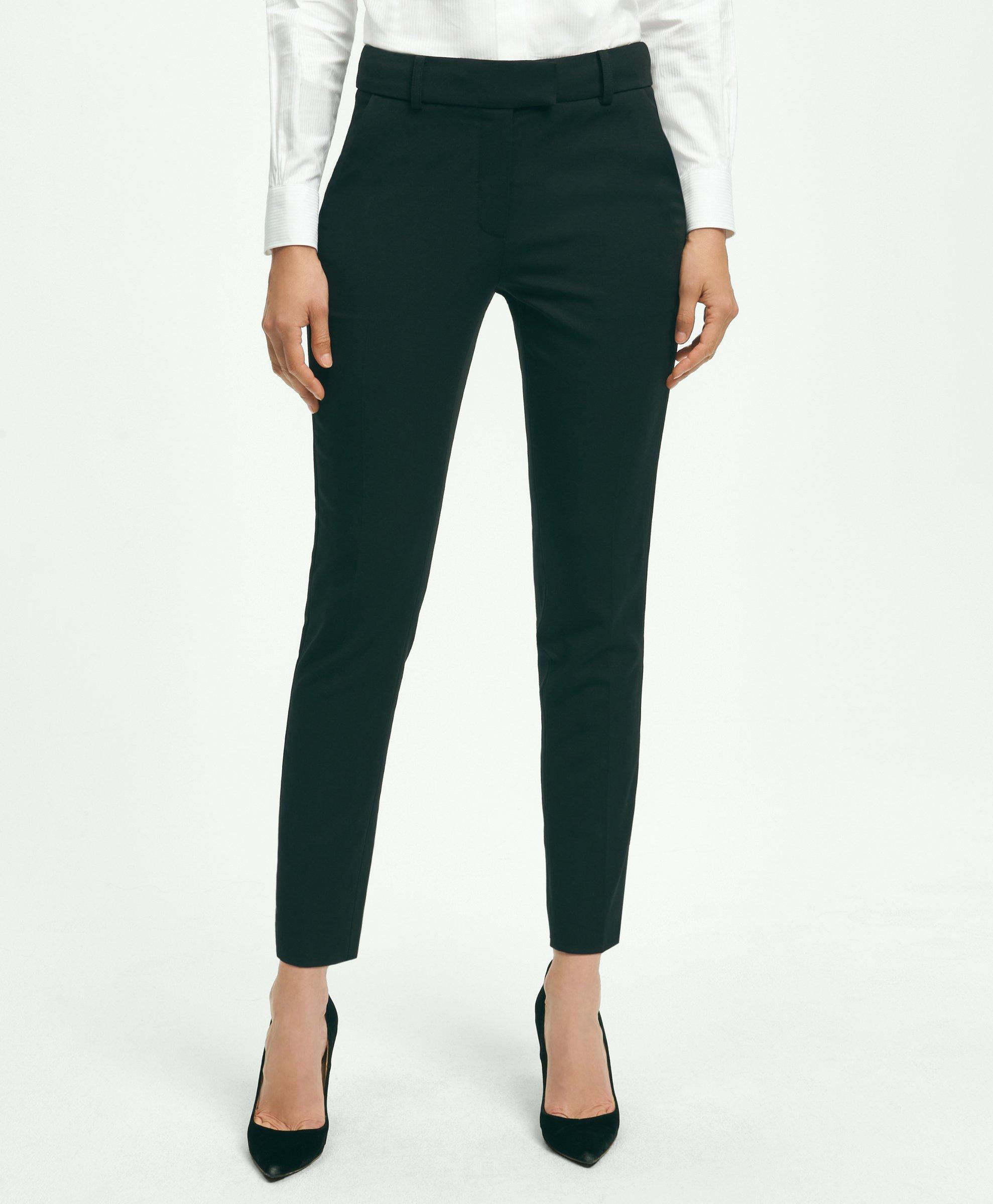 Stretch Merino Wool Blend Tuxedo Pants