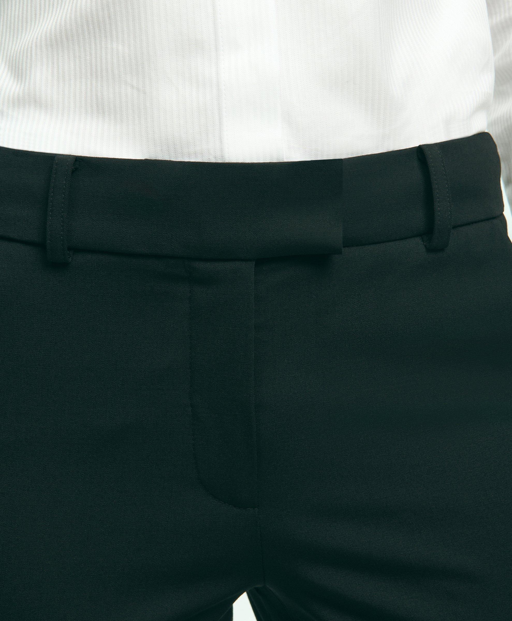 Stretch Merino Wool Blend Tuxedo Pants