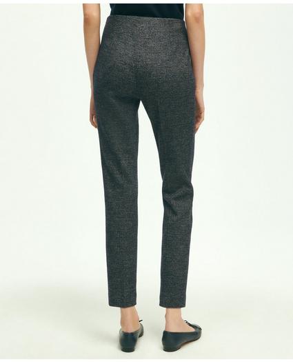 Side-Zip Cotton Wool Blend Glenn Plaid Cropped Pants, image 4
