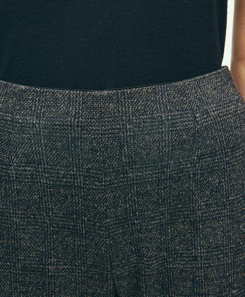 Side-Zip Cotton Wool Blend Glenn Plaid Cropped Pants, image 5
