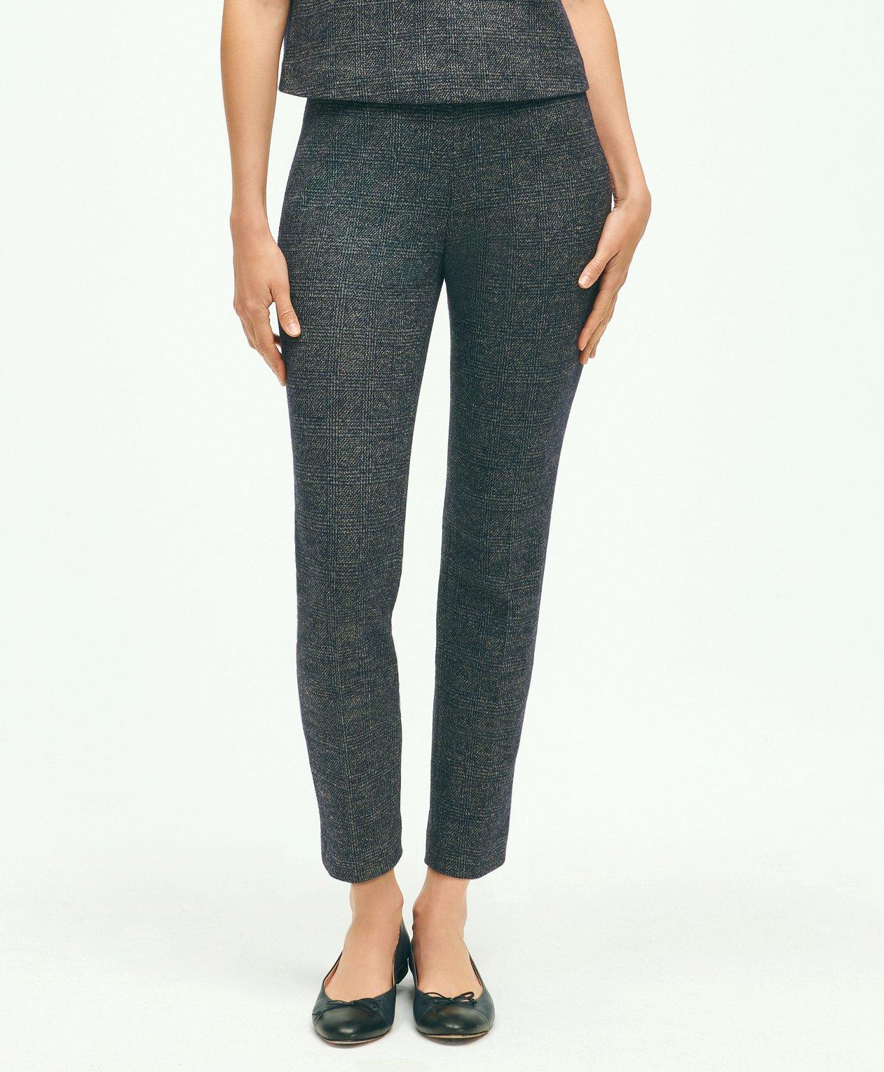 HUE Glen Plaid Pull-On Trouser Leggings