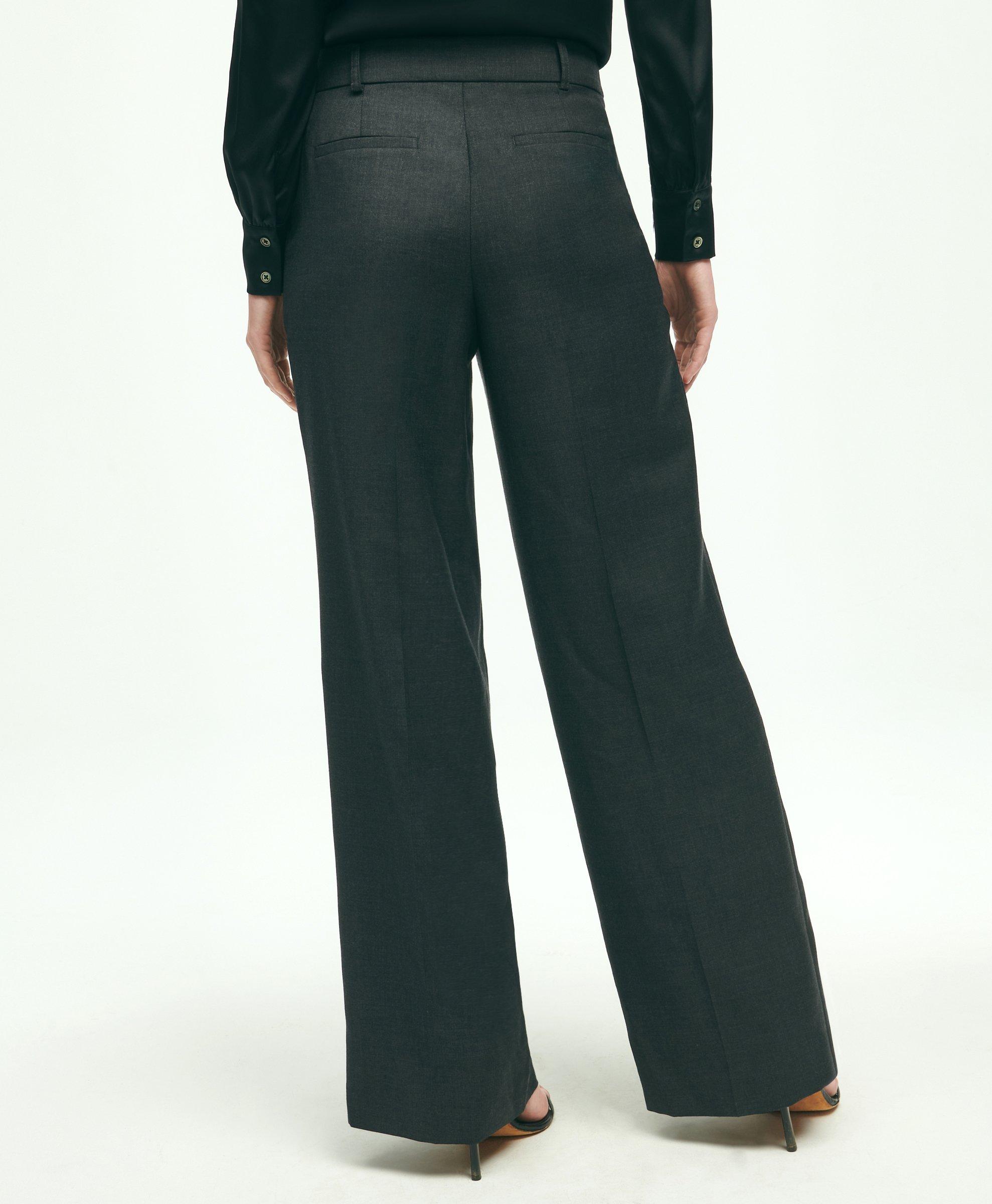 Wool Cashmere Wide Leg Trousers, image 2