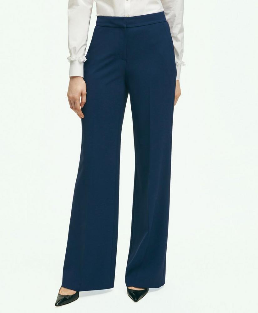 Crepe Wide-Leg Trousers, image 1