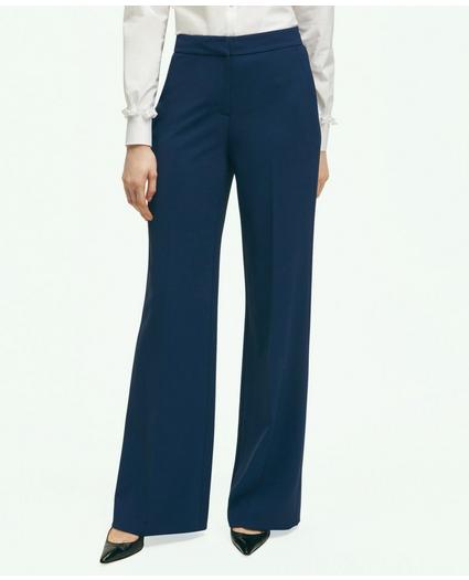 Crepe Wide-Leg Trousers, image 1