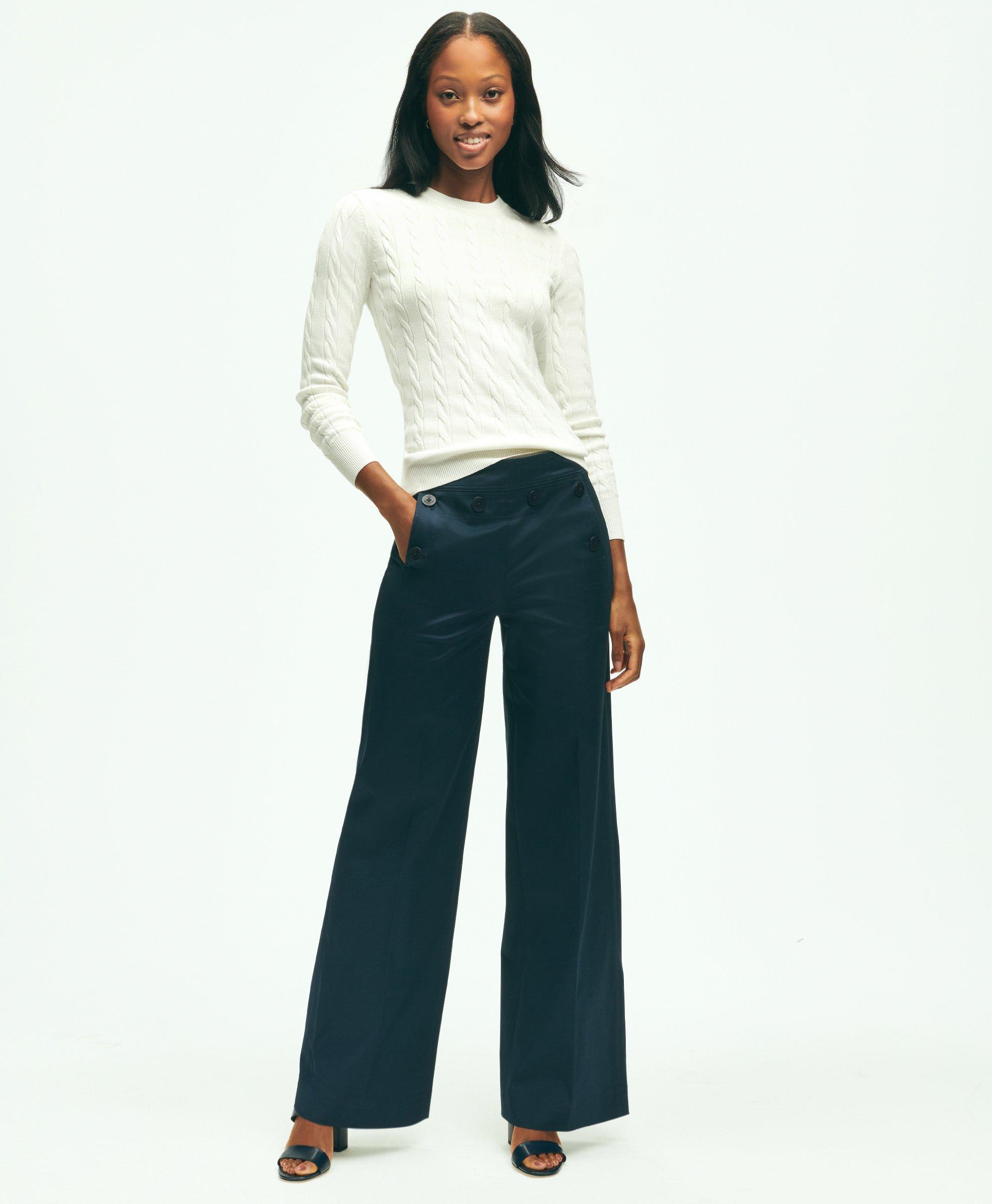 G by Giuliana Twill Wide-Leg Sailor Pant - 21628109