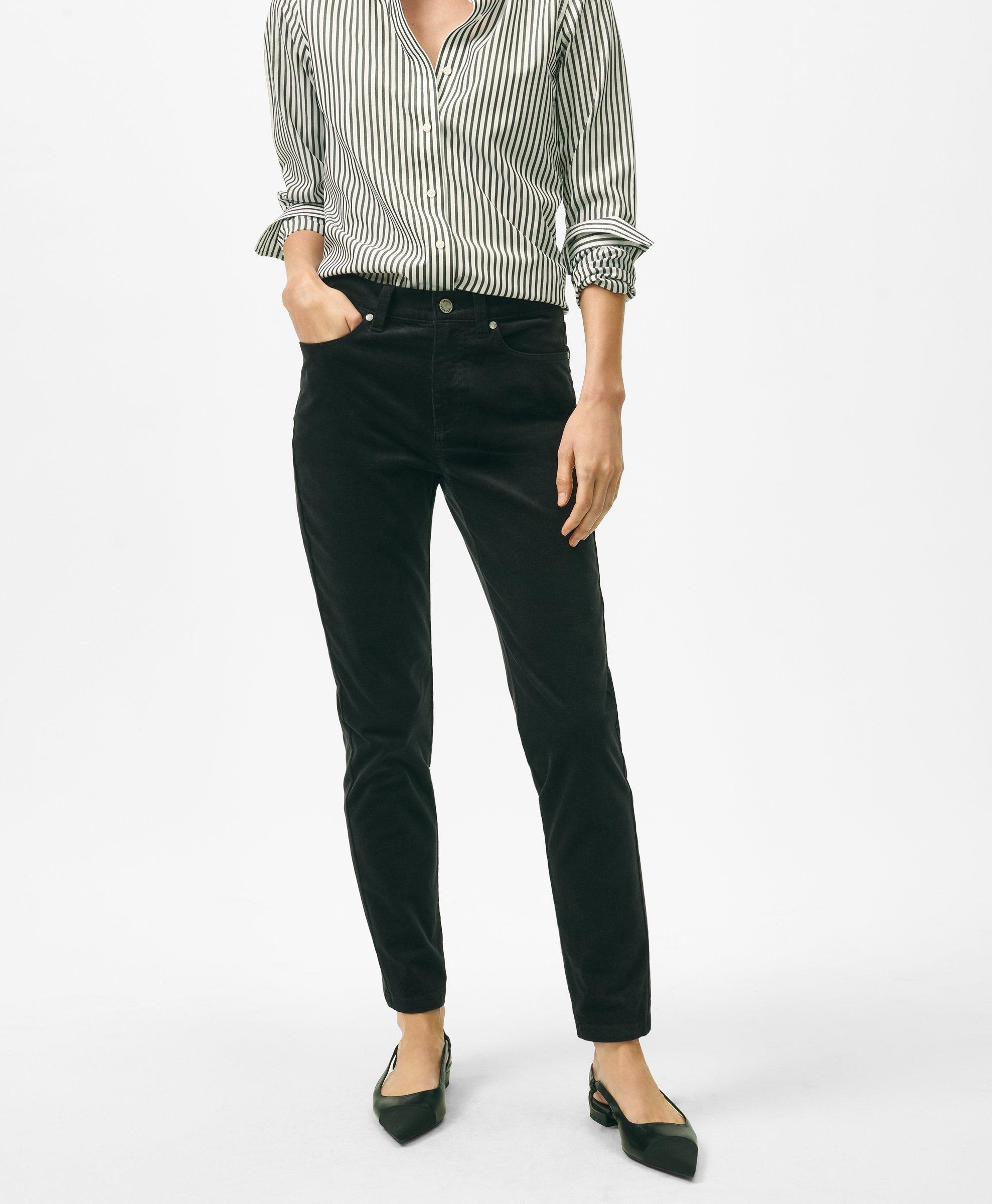 Brooks Brothers Five-pocket Corduroy Pants In Black
