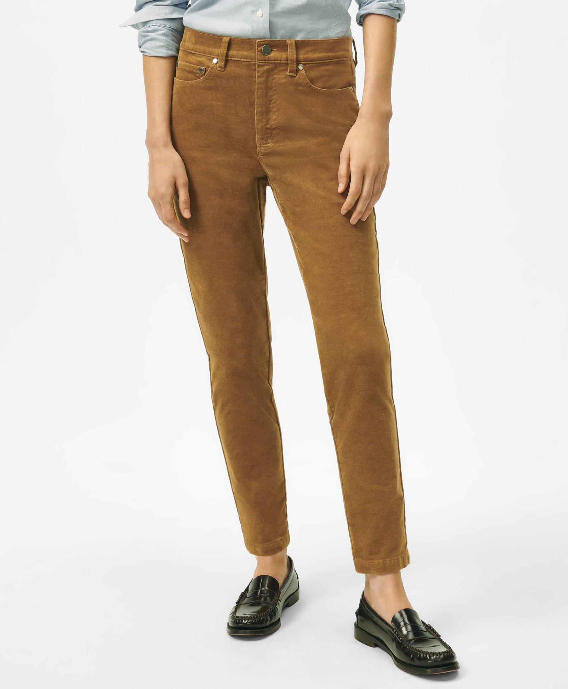 Brooks Brothers Five-pocket Corduroy Pants In Camel