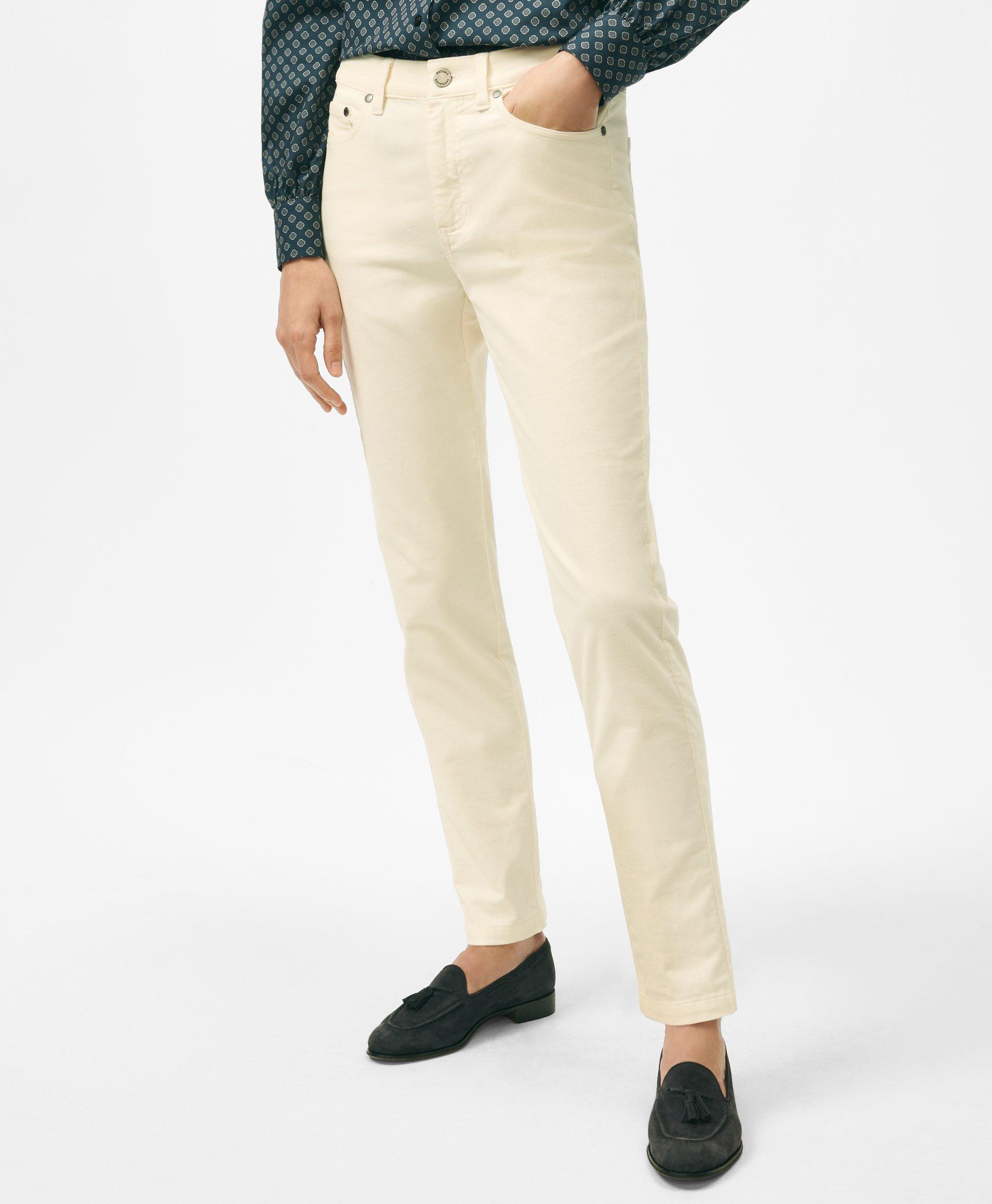 Brooks Brothers Five-pocket Corduroy Pants In White