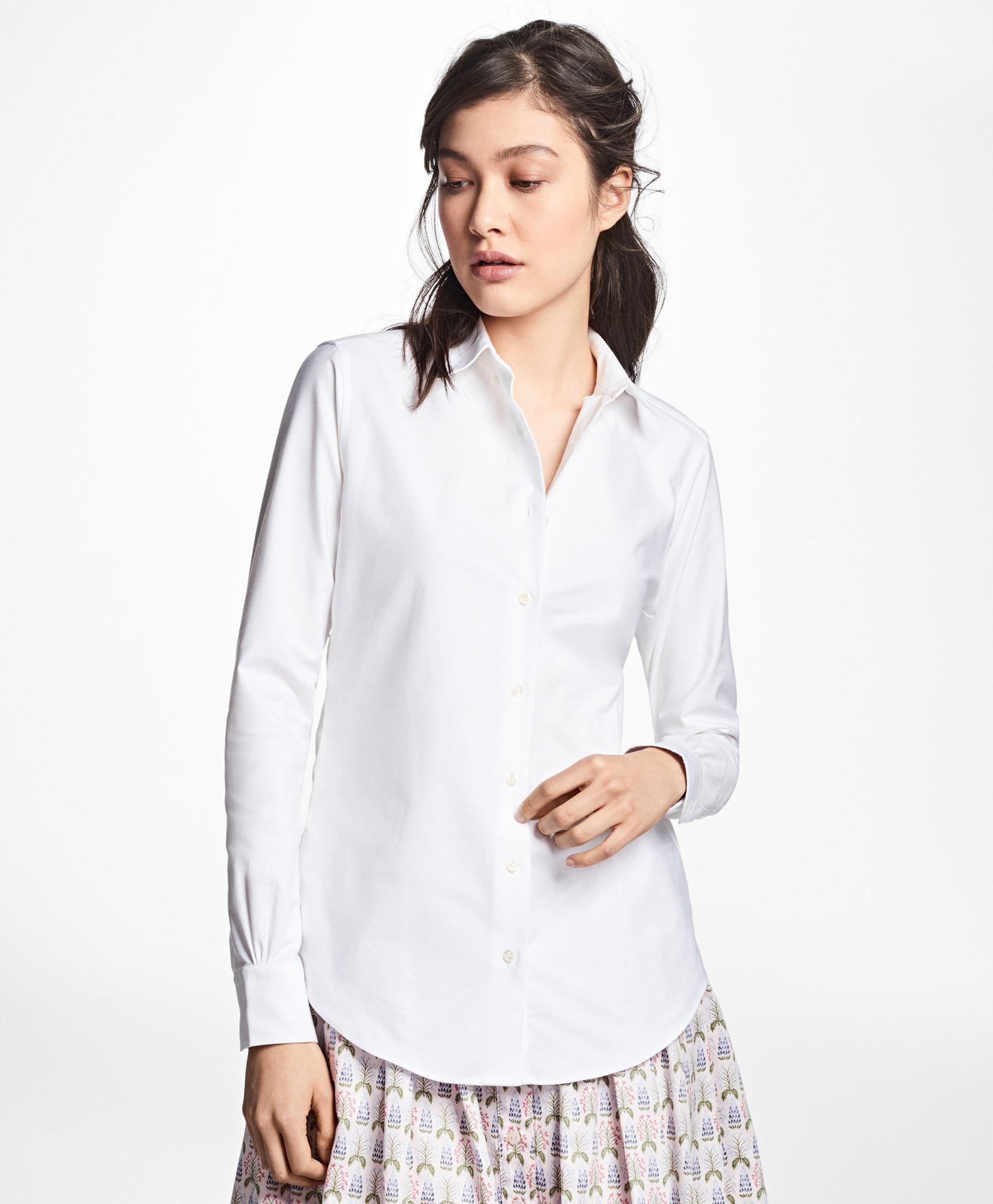 White oxford shop shirt womens