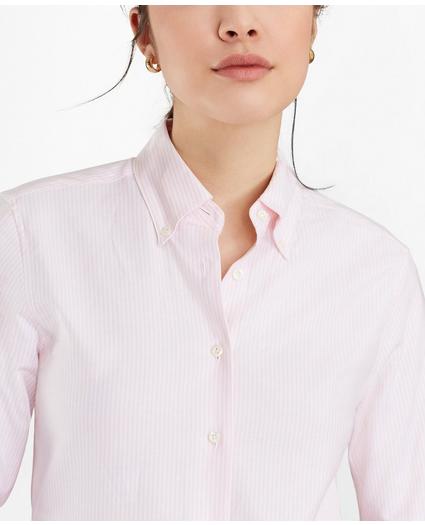 Classic-Fit Supima® Cotton Oxford Stripe Button-Down Shirt, image 1