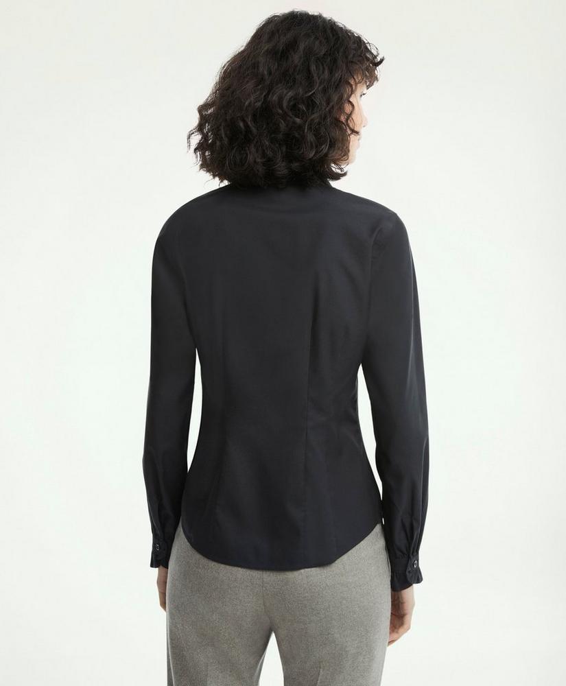 Fitted Non-Iron Stretch Supima® Cotton Ruffle Dress Shirt, image 3