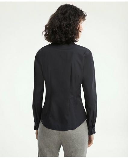 Fitted Non-Iron Stretch Supima® Cotton Ruffle Dress Shirt, image 4