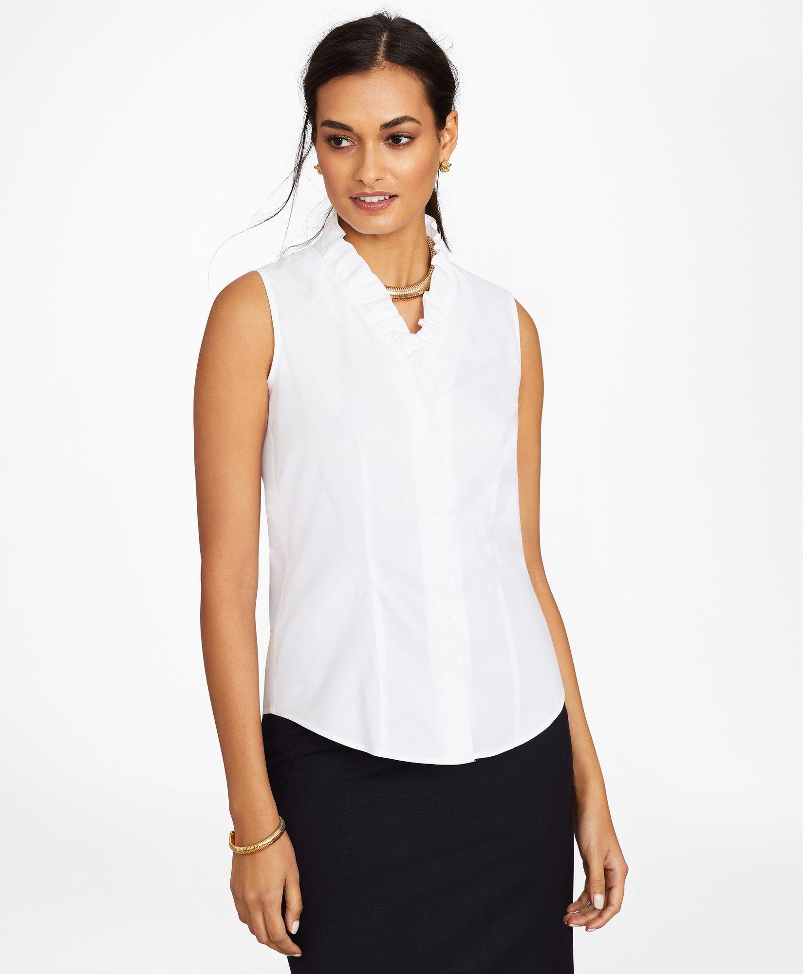 sleeveless formal blouse