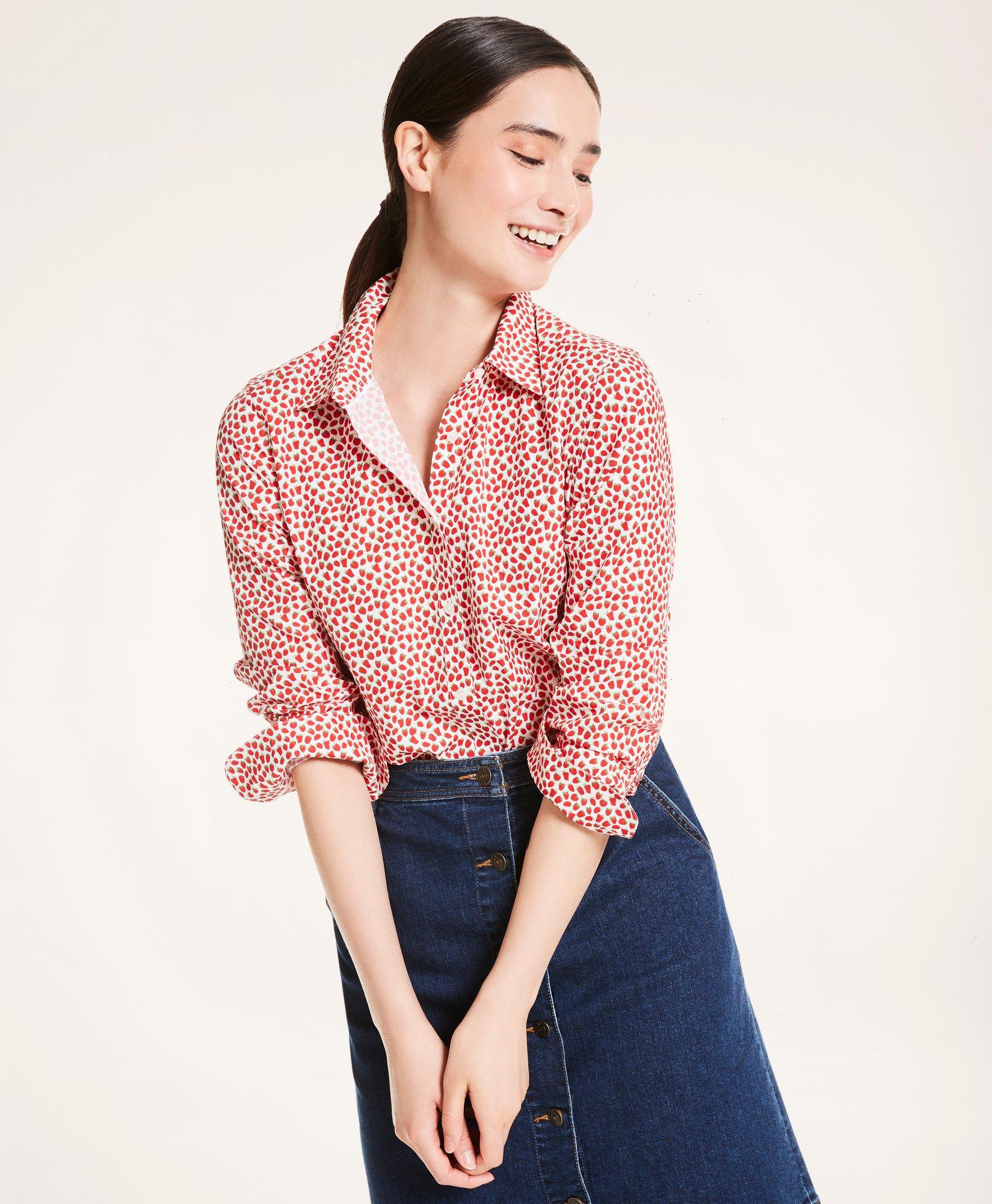 Classic Cotton Shirt - Scarlet Floral