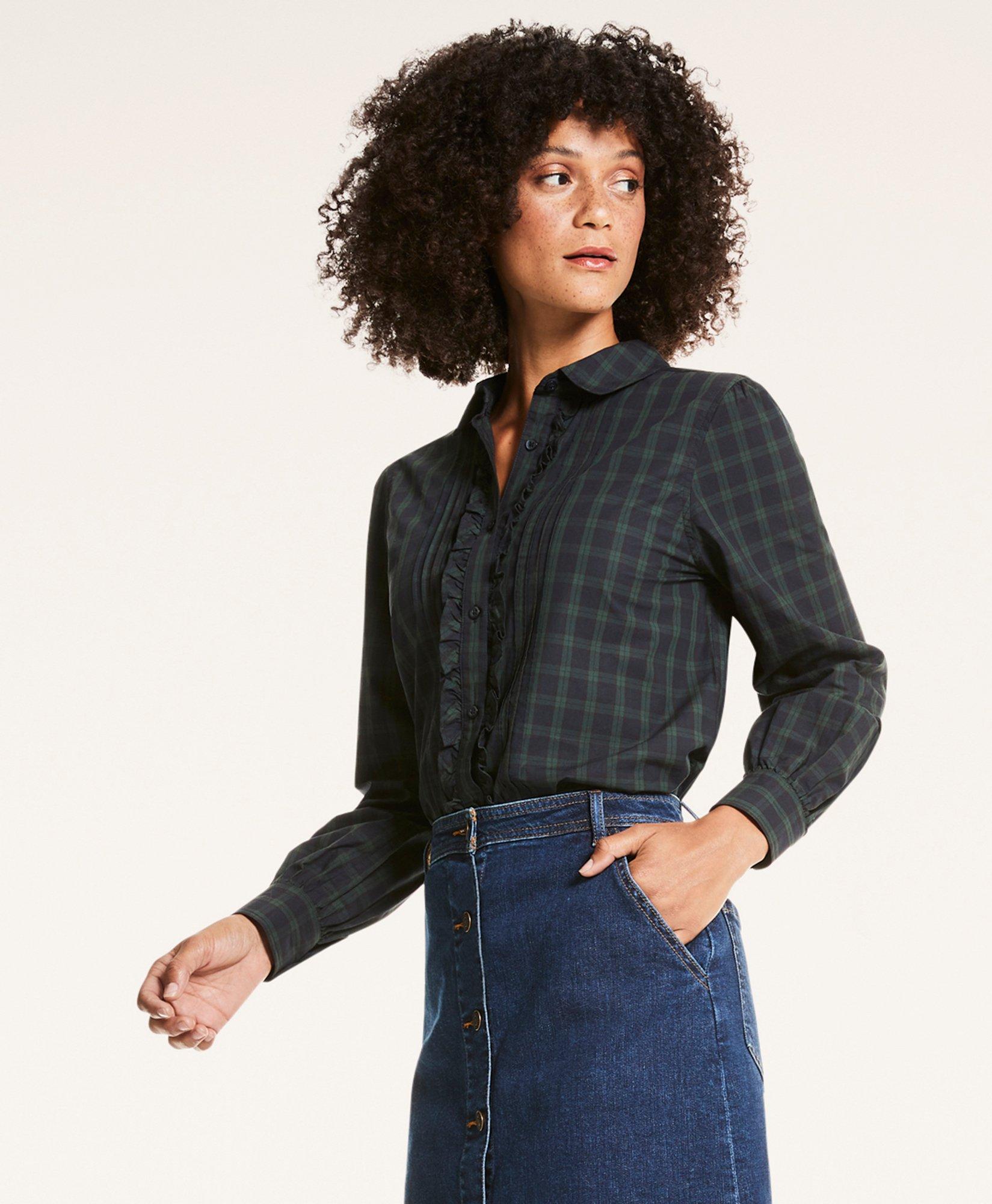 women's blackwatch plaid shirt