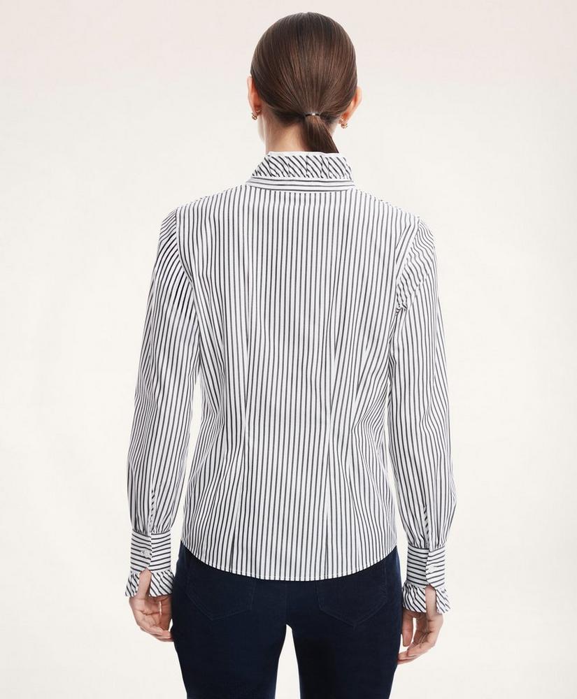 Ruffle-Collar Non-Iron Stretch Supima® Cotton Shirt, image 2