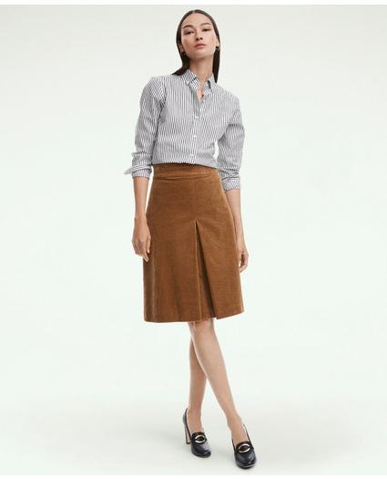 Classic-Fit Non-Iron Stretch Supima® Cotton Bengal Stripe Dress Shirt, image 1