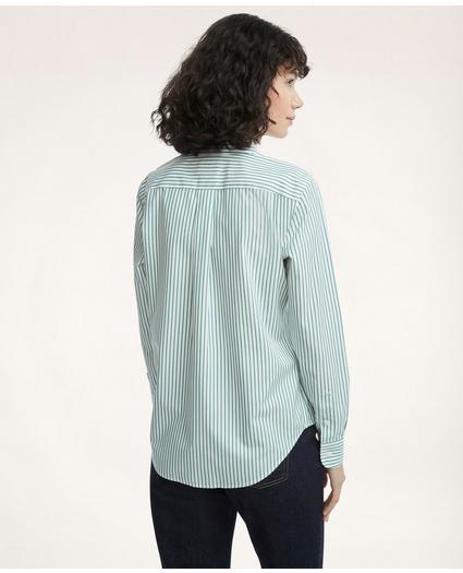 Classic-Fit Non-Iron Stretch Supima® Cotton Bengal Stripe Dress Shirt, image 2