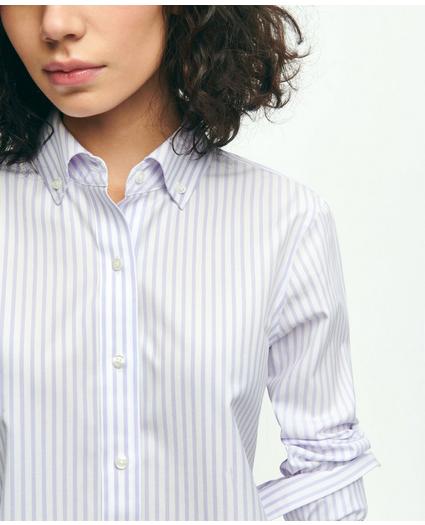 Classic-Fit Non-Iron Stretch Supima® Cotton Bengal Stripe Dress Shirt, image 4
