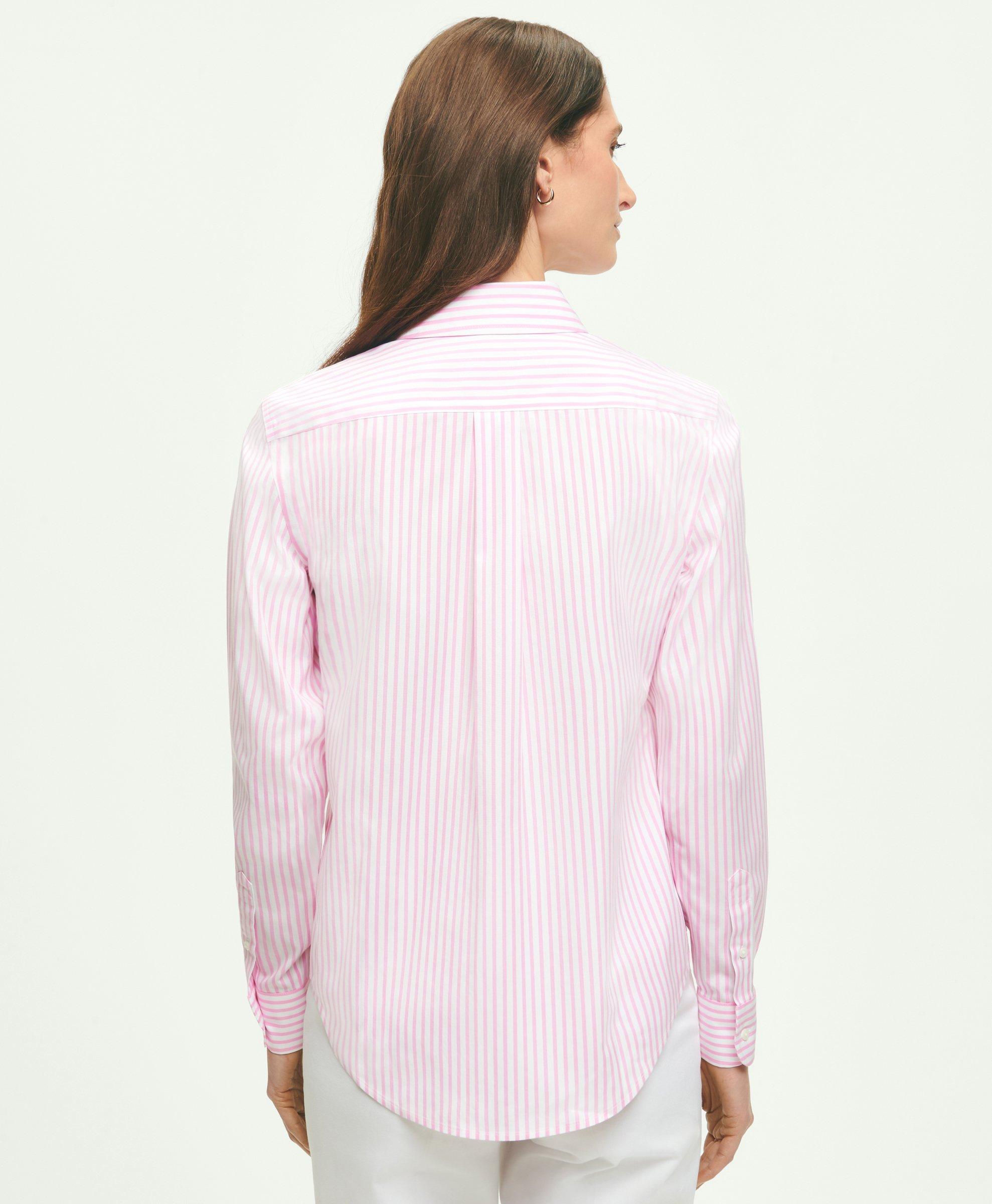 Classic Fit Stretch Supima® Cotton Non-Iron Bengal Stripe Dress Shirt, image 2