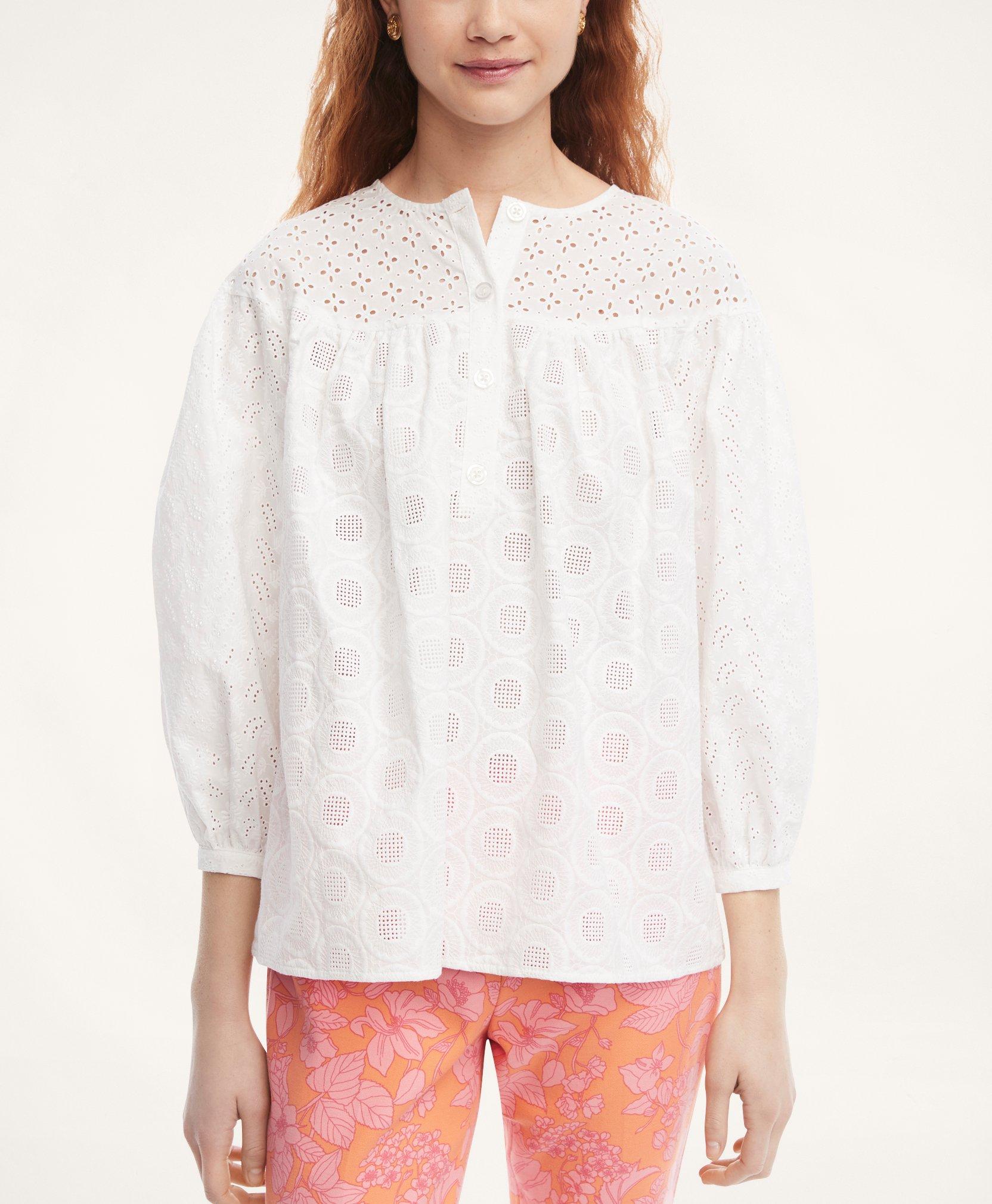 Cotton Eyelet Blouse