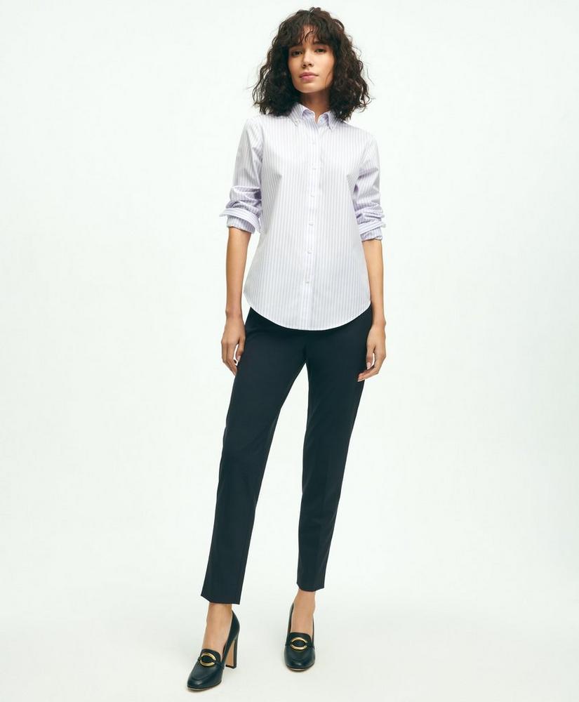 Classic Fit Stretch Supima® Cotton Non-Iron Bengal Stripe Dress Shirt, image 2