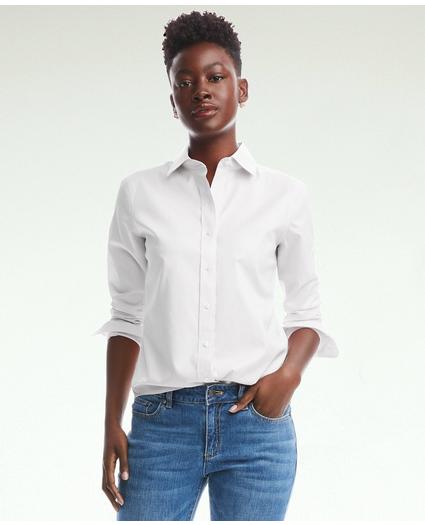 Classic-Fit Non-Iron Stretch Supima® Cotton Dress Shirt, image 1
