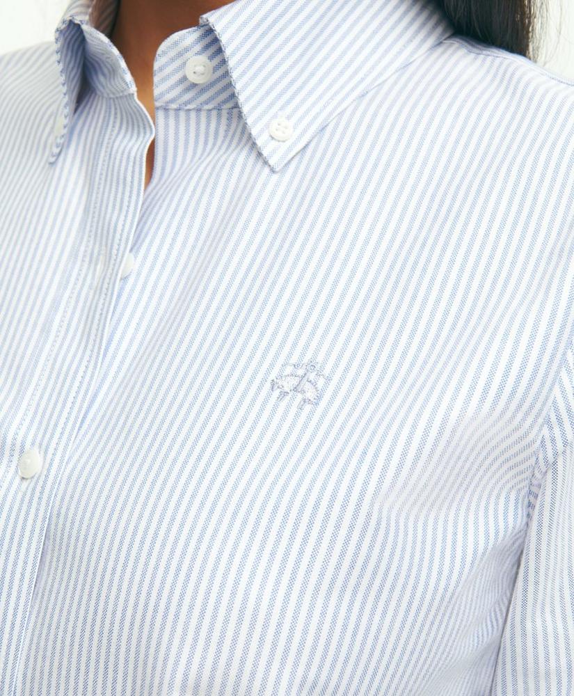 Classic-Fit Cotton Oxford Stripe Shirt, image 3