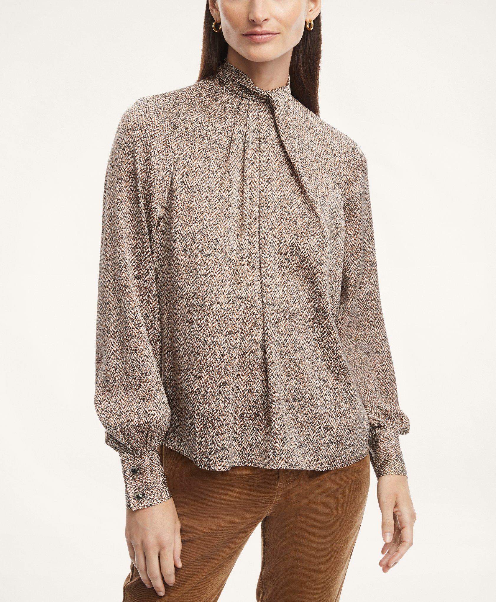 Brooks Brothers Women's Knotted Silk Blouse