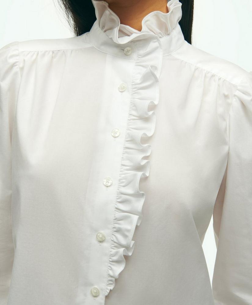Cotton Ruffle Placket Shirt, image 4