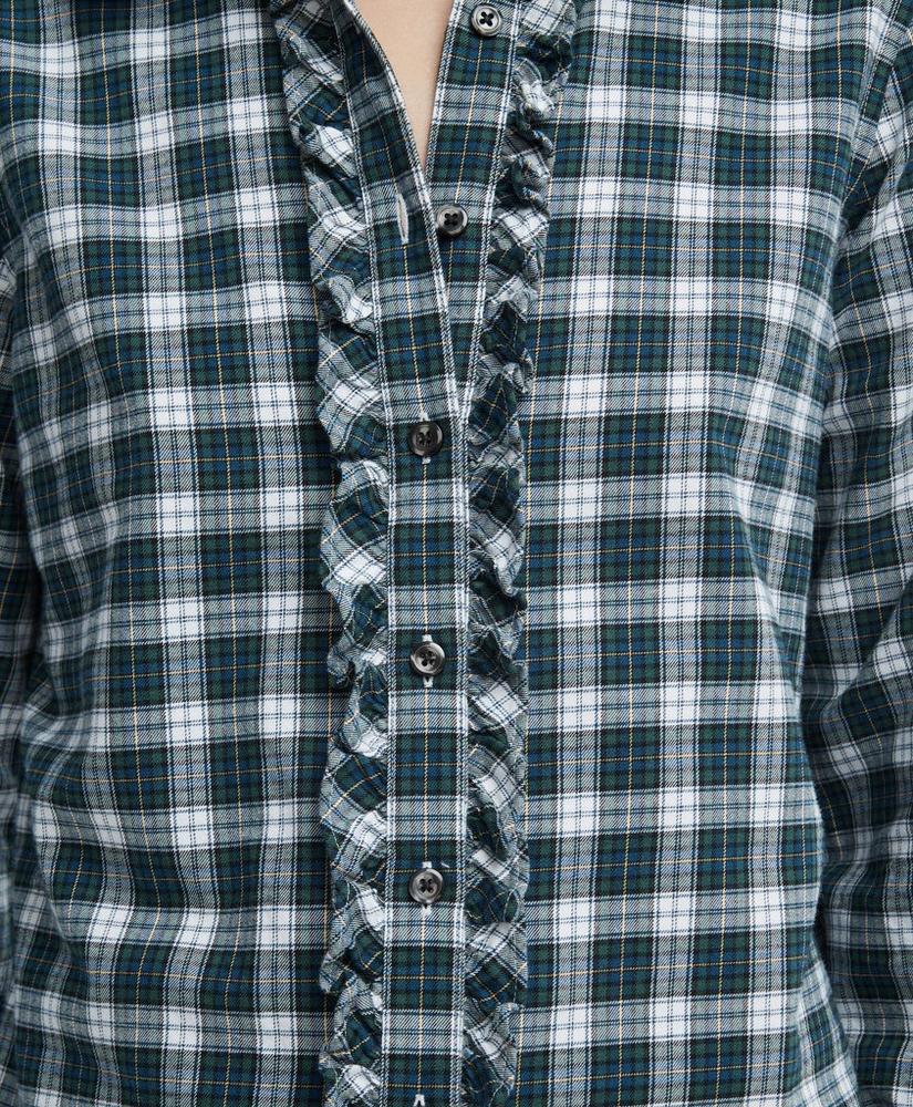 Classic Fit Cotton Wool Ruffle Flannel Shirt, image 4
