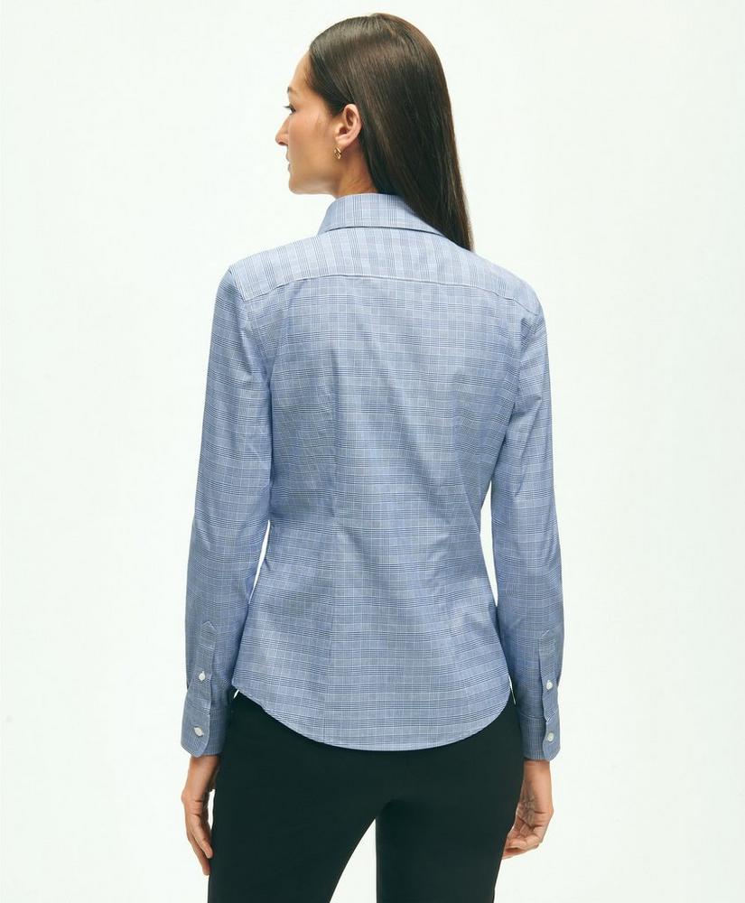 Fitted Stretch Supima® Cotton Non-Iron Glen Plaid Dress Shirt, image 2