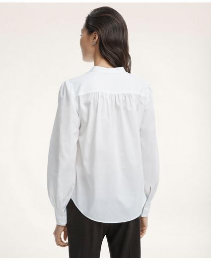 Cotton Poplin Shirred Shirt, image 2