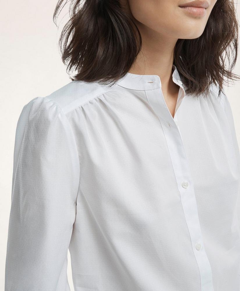 Cotton Poplin Shirred Shirt, image 3