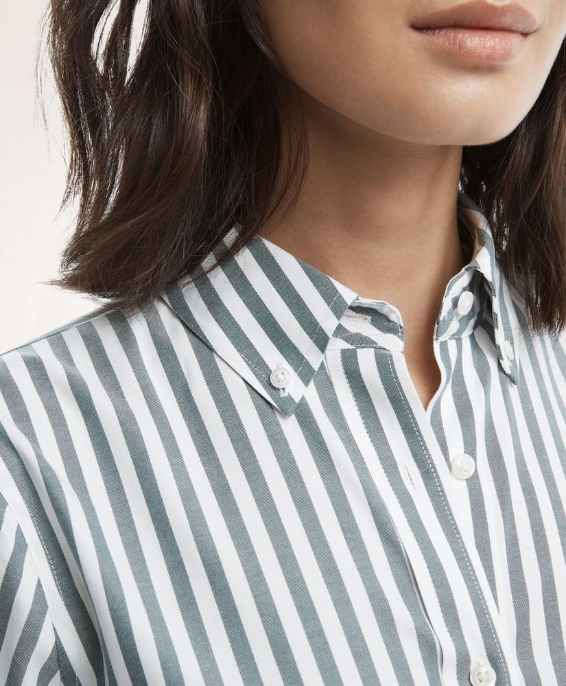 Classic Fit Non-Iron Stretch Supima® Cotton Stripe Dress Shirt, image 3