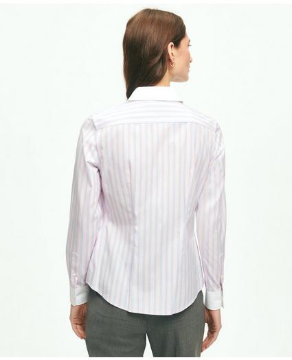 Fitted Supima® Cotton Non-Iron Striped Shirt, image 2